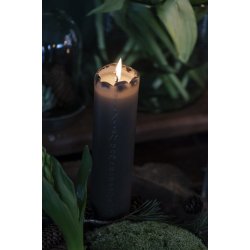 Ib Laursen Kalenderlys 1-24 grbrun med guld tal (bloklys)