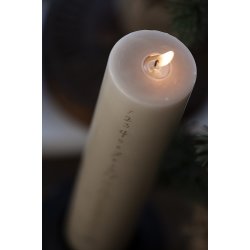 Ib Laursen Kalenderlys 1-24 hrfarvet med guld tal (bloklys)