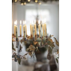 Ib Laursen Kalenderlys 1-24 stvgrn julelys - kertelys med sorte tal, 24 stk