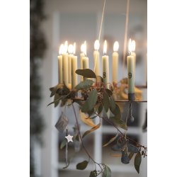 Ib Laursen Kalenderlys 1-24 stvgrn julelys - kertelys med sorte tal, 24 stk