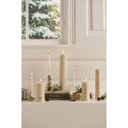 Ib Laursen Kalenderlys  kit med rustic brown tal stearin svanemrket (Bloklys)