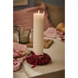 Ib Laursen Kalenderlys 1-24 prgede tal hvid stearin Svanemrket (bloklys)