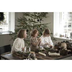 Ib Laursen Kalenderlys hvidt Svanemrket 1-24 prget tal (bloklys)