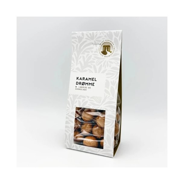 Huset Andersen - Karameldr�mme med lakrids 100g 