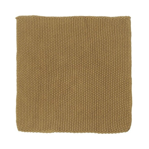 Ib Laursen Karklud Mynte Mustard strikket 25x25 cm