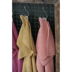 Ib Laursen Karklud Mynte Mustard strikket 25x25 cm