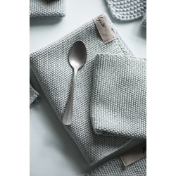 Ib Laursen - Karklud Mynte aqua haze strikket (lysebl) 25x25 cm