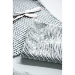 Ib Laursen - Karklud Mynte aqua haze strikket (lysebl) 25x25 cm