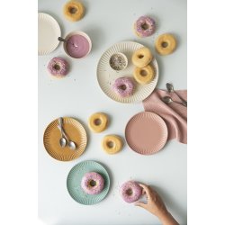 Ib Laursen - Karklud Mynte coral almond strikket 25x25 cm