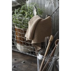 Ib Laursen Karklud Mynte honning strikket 25x25 cm