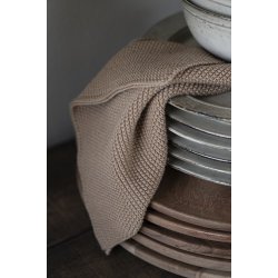 Ib Laursen Karklud Mynte honning strikket 25x25 cm