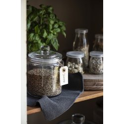 Ib Laursen Karklud Mynte mrkegr strikket 25x25 cm