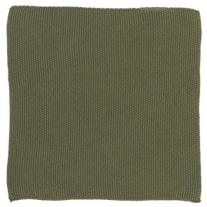 Ib Laursen - Karklud Mynte oliven strikket 25x25 cm