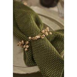 Ib Laursen - Karklud Mynte oliven strikket 25x25 cm