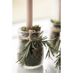 Ib Laursen Kertelys rosa malva 20cm. 8 stk.