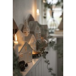 Ib Laursen Kirke til fyrfadslys Stillenat cremefarvet