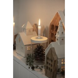 Ib Laursen Kirke til fyrfadslys Stillenat cremefarvet