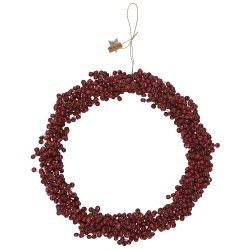 Ib Laursen Krans med trperler Stillenat hndlavet  22 (mrkerd)