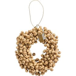 Ib Laursen Krans med trperler Stillenat hndlavet indvendig (natur) 4 cm