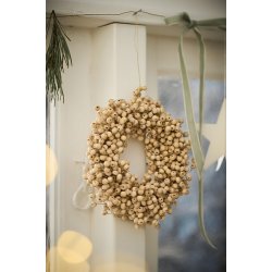 Ib Laursen Krans med trperler hndlavet indvendig :6cm