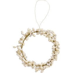  Ib Laursen Krans til ophng med hvide perler Magic and Wishes indvendig  8 cm