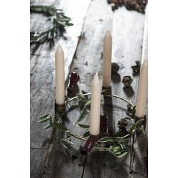 Ib Laursen Kronelys sand rustik 18 cm .- 1 stk.