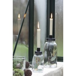 Ib Laursen Kronelys sand rustik 18 cm .- 1 stk.