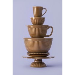 Ib Laursen Krus med riller Mynte Hazelnut