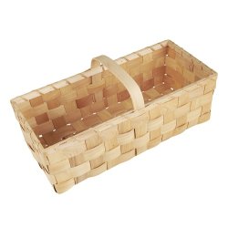 Ib Laursen Kurv aflang med hank p tvrs,  flettet spn