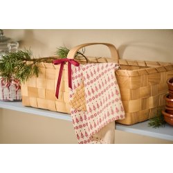 Ib Laursen Kurv aflang med hank p tvrs,  flettet spn