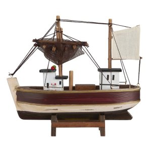 Ib Laursen Kutter med 2 net cremefarvet sejl