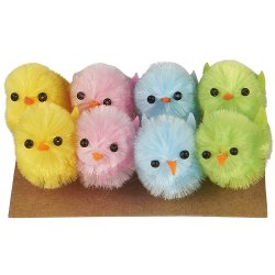 Ib Laursen - Pskekyllinger i plys 4  farver, pakning m 8 stk,H: 3,5 cm.