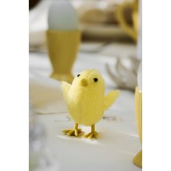 Ib Laursen -P�skekylling gul plys pakning med 8 stk,H: 3,5 cm.