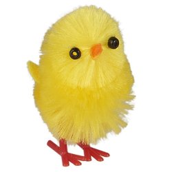 Ib Laursen -P�skekylling gul plys pakning med 8 stk,H: 3,5 cm.