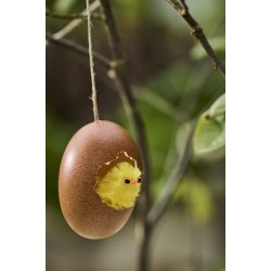 Ib Laursen -P�skekylling gul plys pakning med 8 stk,H: 3,5 cm.