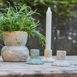 Speedtsberg Lysestage 2 stk, bl &amp; grn