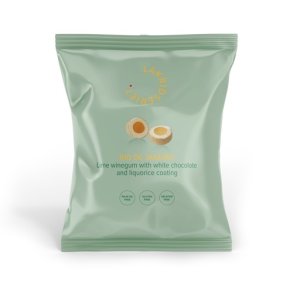 Lakridseriet stor pose Rio Ca. 95g - lime vingummi m hvid chokolade & lakrids