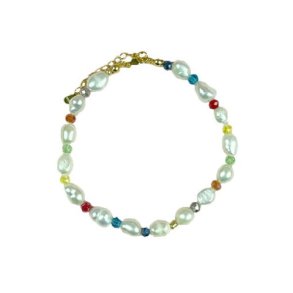 By Str Lilly  Armbnd i et smukt perlemix