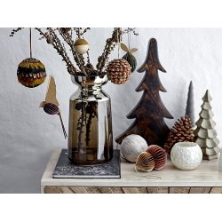 Bloomingville -Julekugle - Lorea Ornament, Hvid, Fjer