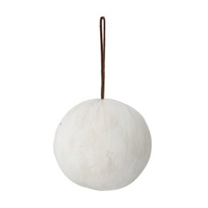 Bloomingville -Julekugle - Lorea Ornament, Hvid, Fjer