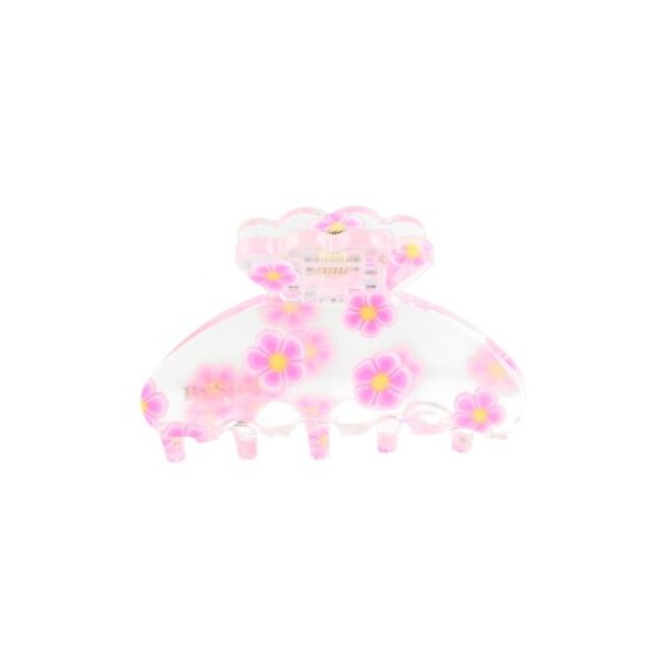 LULU Mini Hrklemme  Pink Blomst