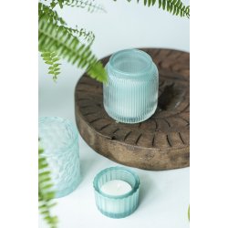 Ib Laursen Lygte til fyrfadslys aqua glas