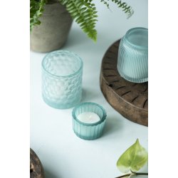 Ib Laursen Lygte til fyrfadslys aqua glas