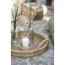 Ib Laursen Lygte til fyrfadslys med rattanflet