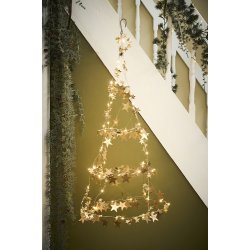 Ib Laursen Lyskde med 20 gyldne stjerner indendrs 190 cm.