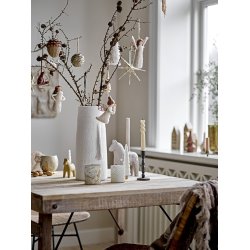 Bloomingville - Juletr - Martia Ornament, Hvid, Fjer - st af 2