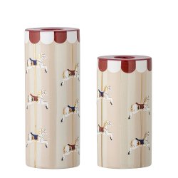  Bloomingville Merry-go-round Lysestage, Rd, Stentj, st af 2 stk.