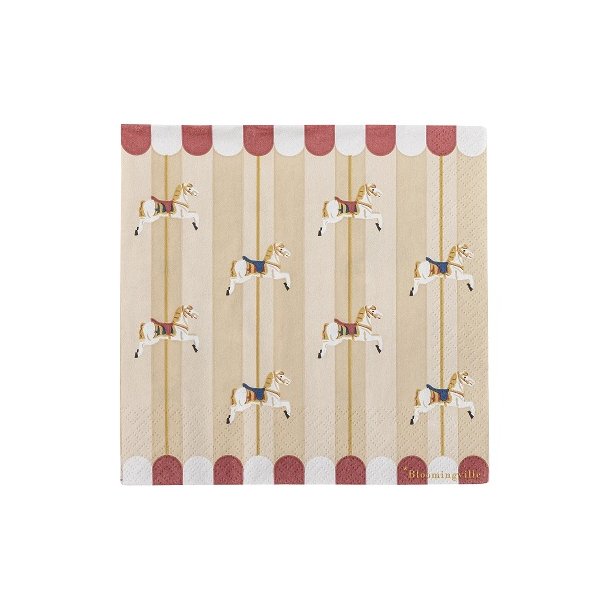 Bloomingville - Merry-go-round Serviet, Papir, 20 stk.
