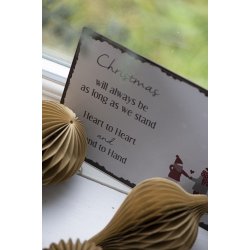 Ib Laursen Metalskilt Christmas will always be as long as we stand heart to heart and hand to hand