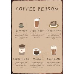 Ib Laursen - Metalskilt Coffee Person 20x14 cm